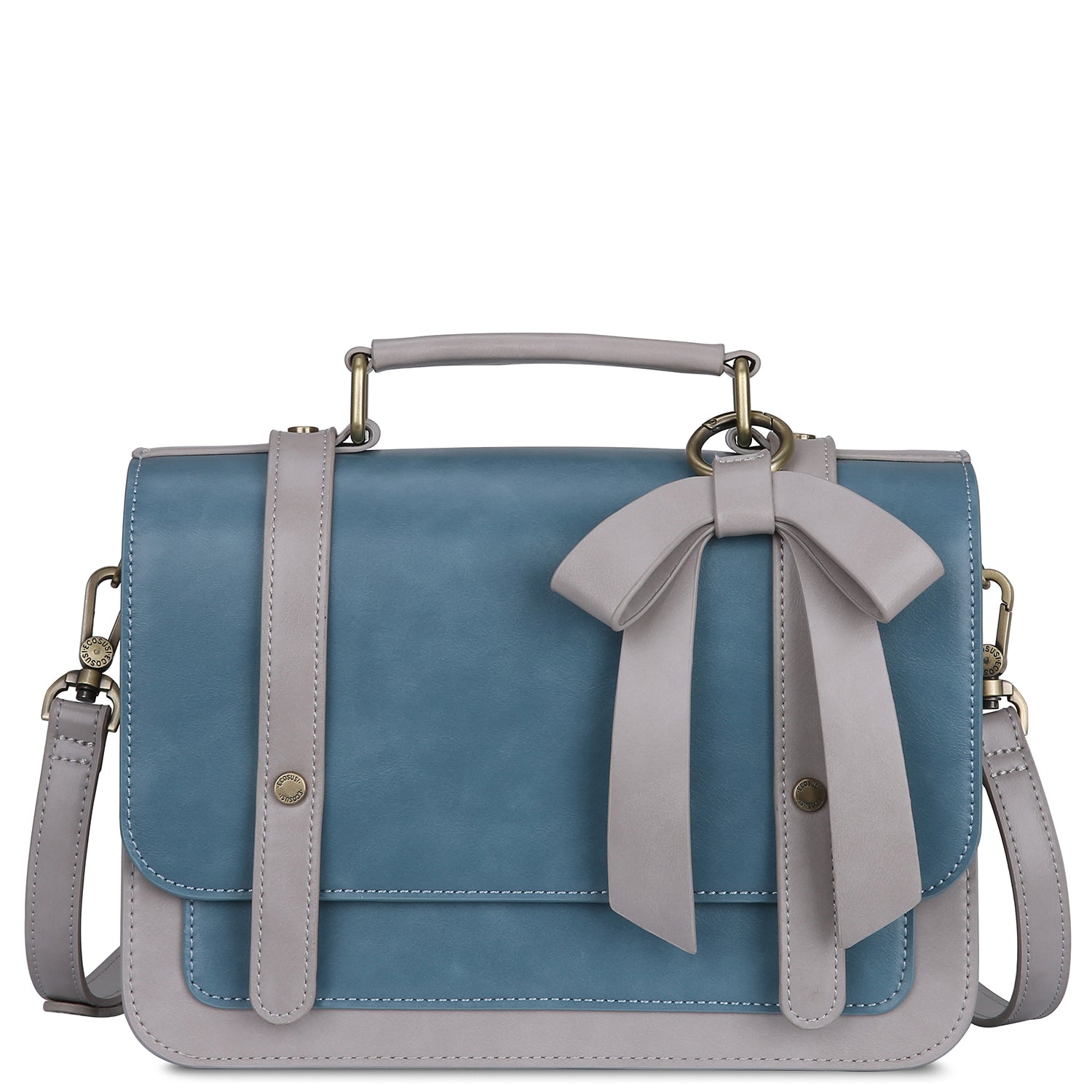 Emma | Elegant Svart Skinnveske med Sløyfe og Praktiske Rom 1