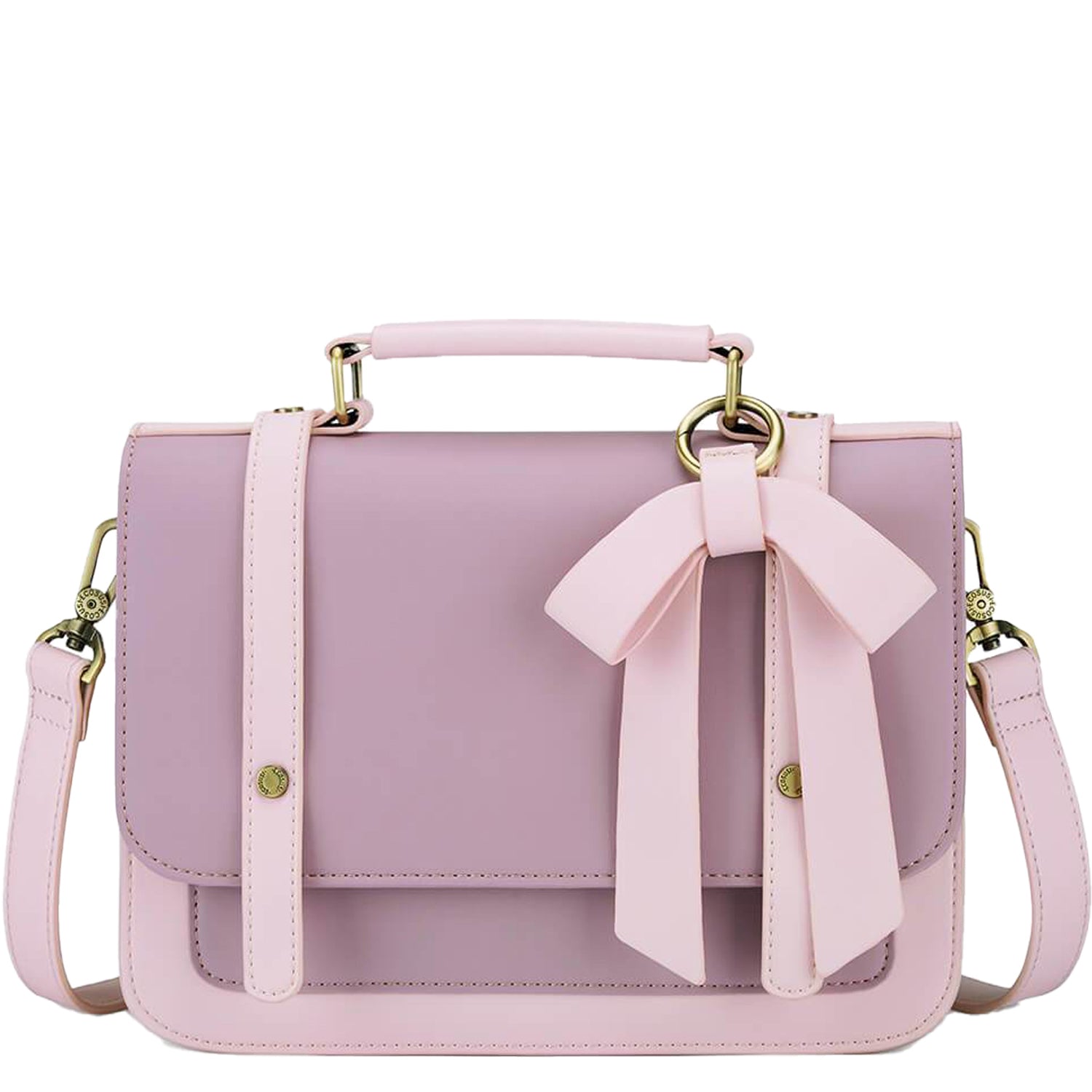 Emma | Elegant Svart Skinnveske med Sløyfe og Praktiske Rom 4