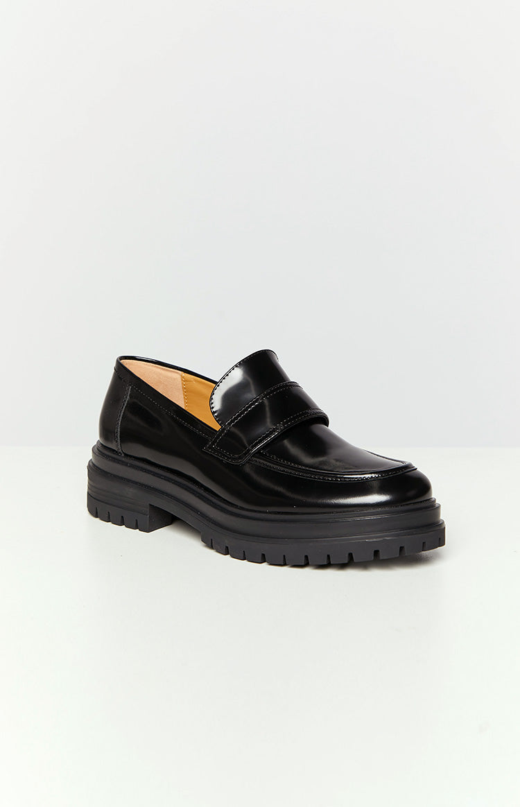 Liam | Elegant Skinnende Sorte Loafers 2