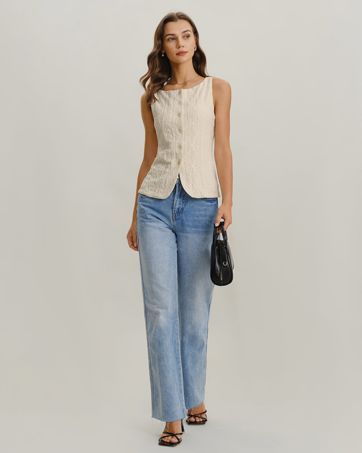 Sophie | Elegant Båthals Tanktop med Dobbeltlags Design 4