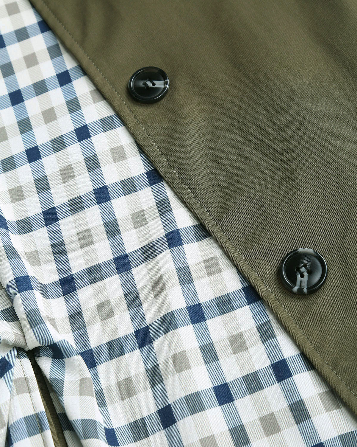 Stilig Grønn Trenchcoat med Kontrastfarger ? Lang Design for Hverdagsbruk 7